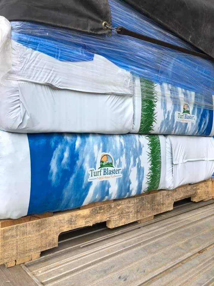 Branded 50 lb bales, palletized and wrapped.